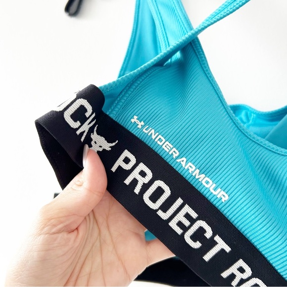 NEW Under Armour Project Rock Crossback Mid Sports Bra Size Large (L) - Picture 9 of 12